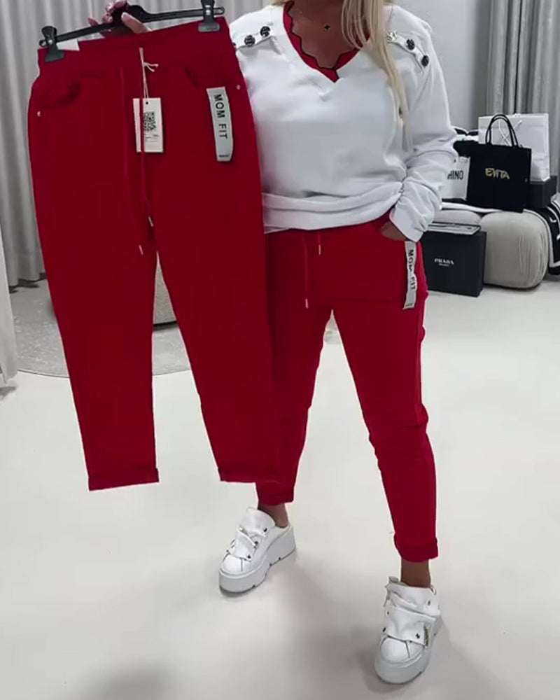 Pantalon Mode Élastique Cordon