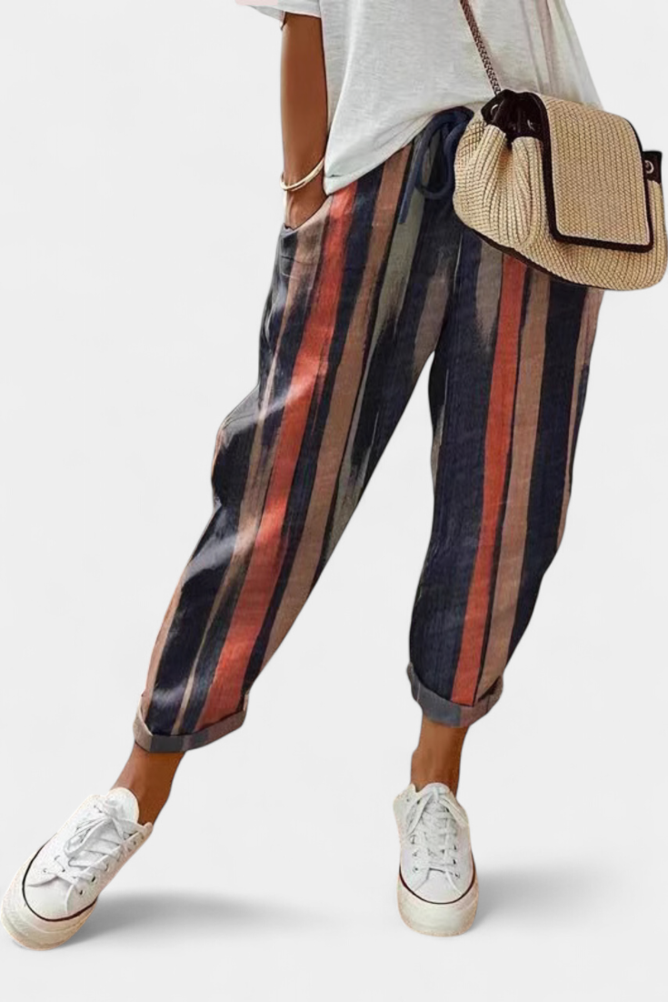 Pantalons en Lin à Coupe Détendue et Style Intemporel