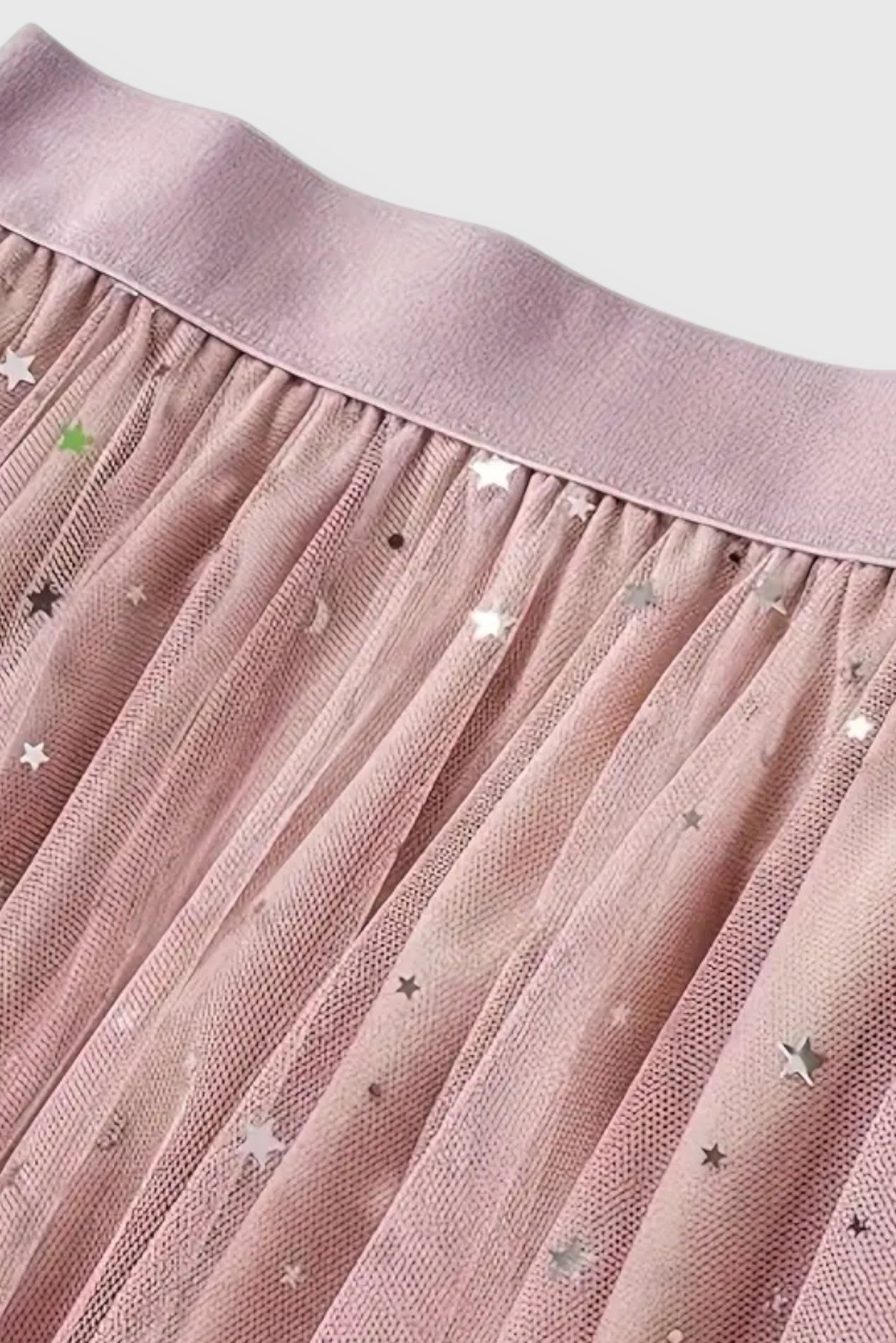 Jupe Colette en Sequins avec Ourlet Froncé et Taille Haute