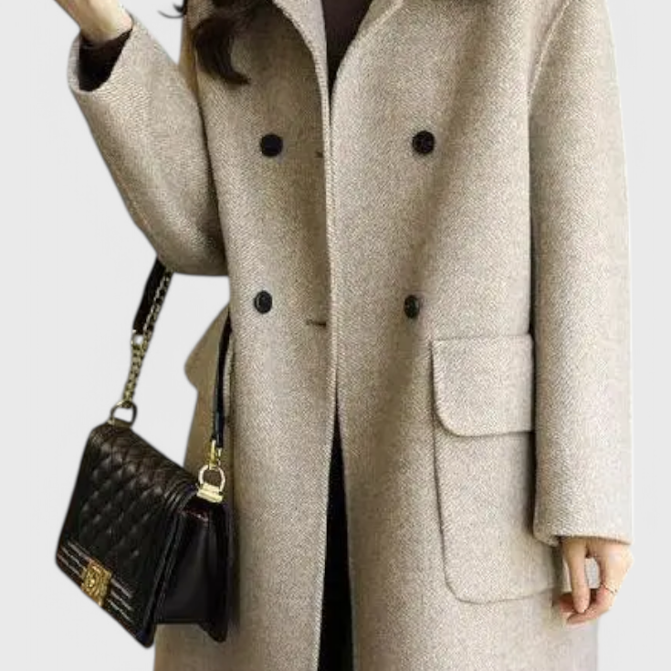 Camille | Manteau en Laine Classique à Double Boutonnage