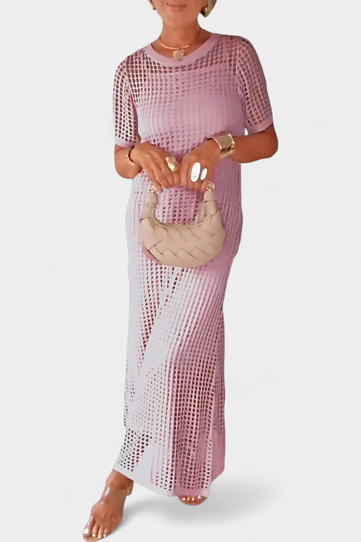 Robe Balbina Deux Pièces avec Col Bardot et Détails Découpés