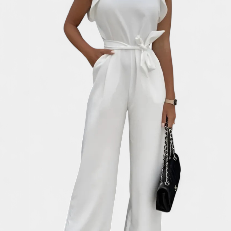 Shalonda Mono Élégant sans Manches avec Nœud