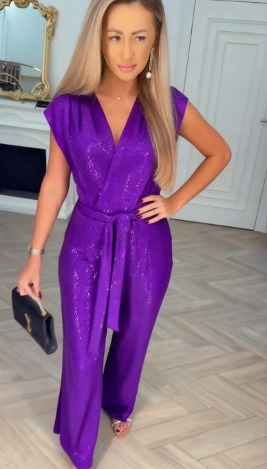 Jumpsuit uni avec détail de lien