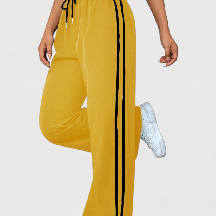 Pantalon de Sport Alanys à Jambe Large avec Détail Latéral