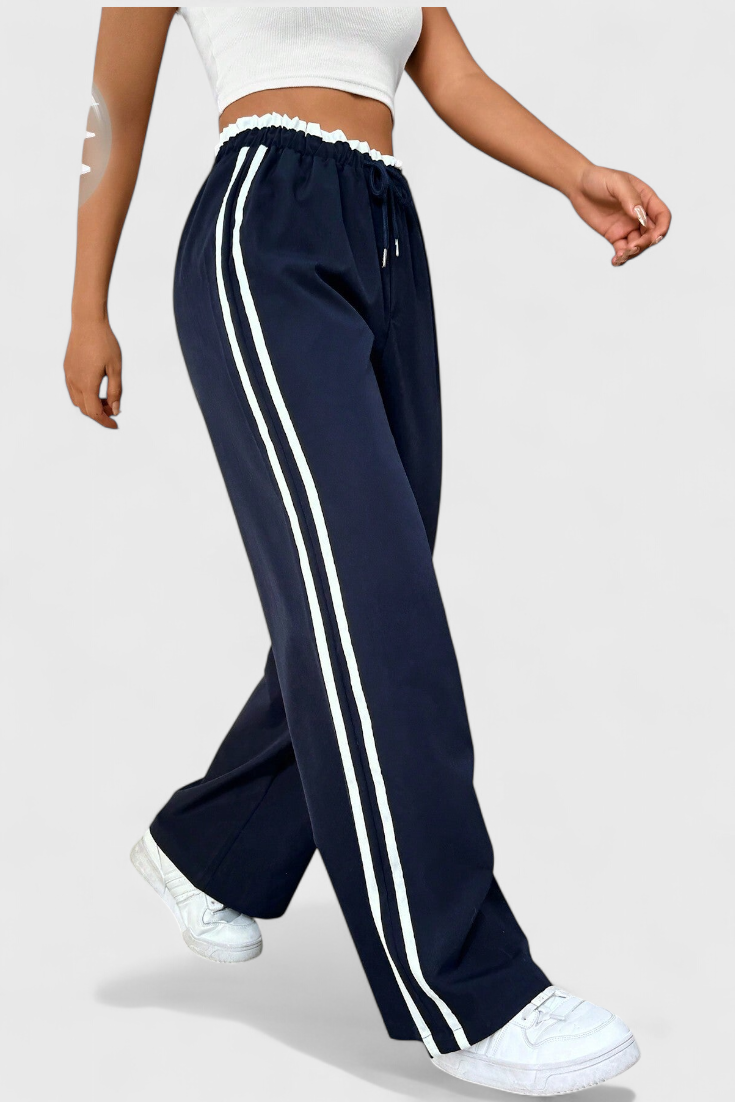 Pantalon de Sport Alanys à Jambe Large avec Détail Latéral