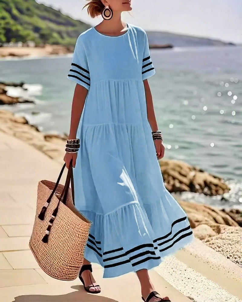 Robe Tendance Vacances Manches Courtes