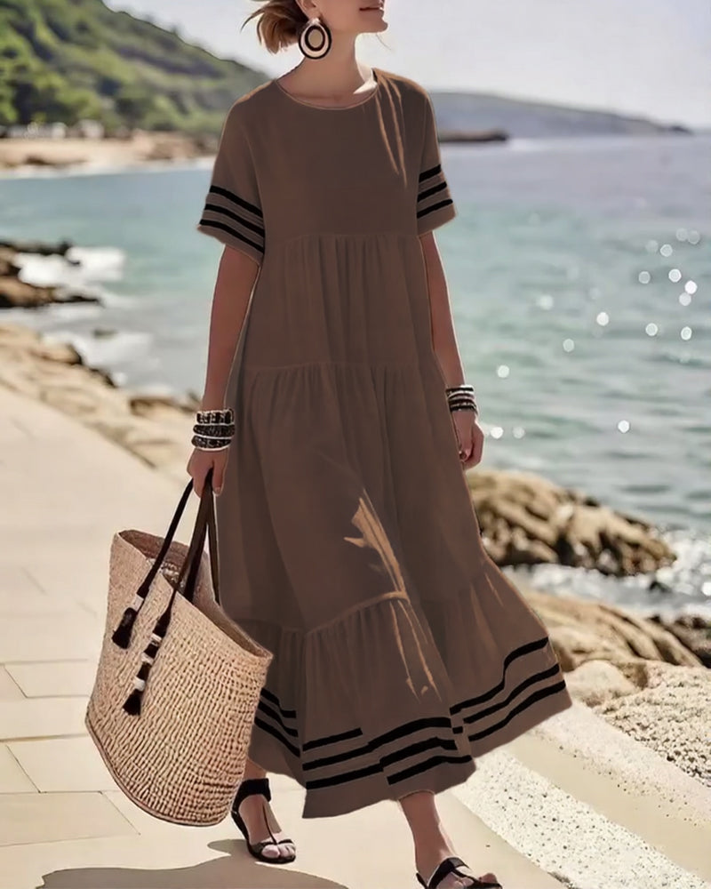 Robe Tendance Vacances Manches Courtes