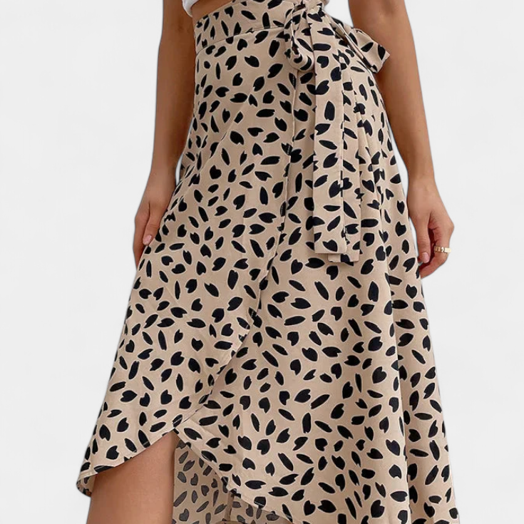 Jupe Enveloppante Boho Camila avec Imprimé Asymétrique