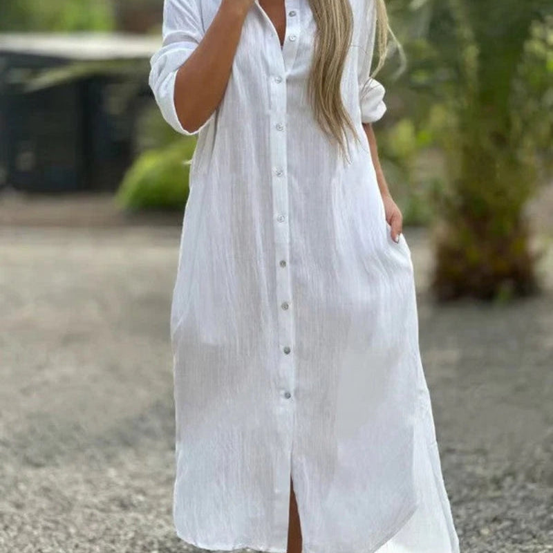 Bianca™ - Robe en Coton Italienne Confortable