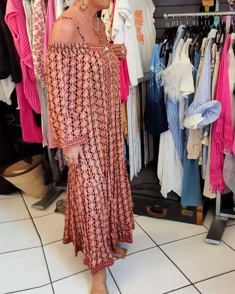 Robe Ample À Bretelles Style Bohème