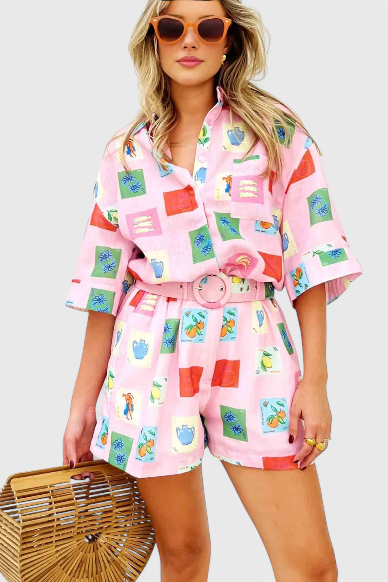 Paula Ensemble Imprimé Rose