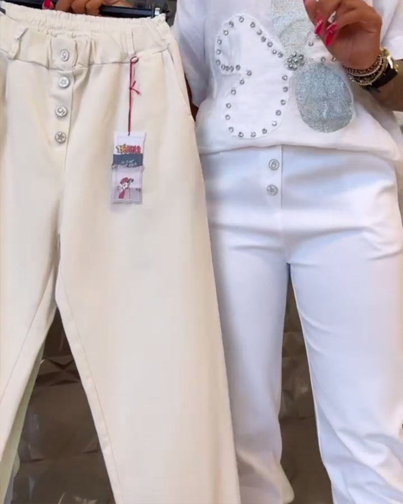 Pantalon Casual Stretch Droit