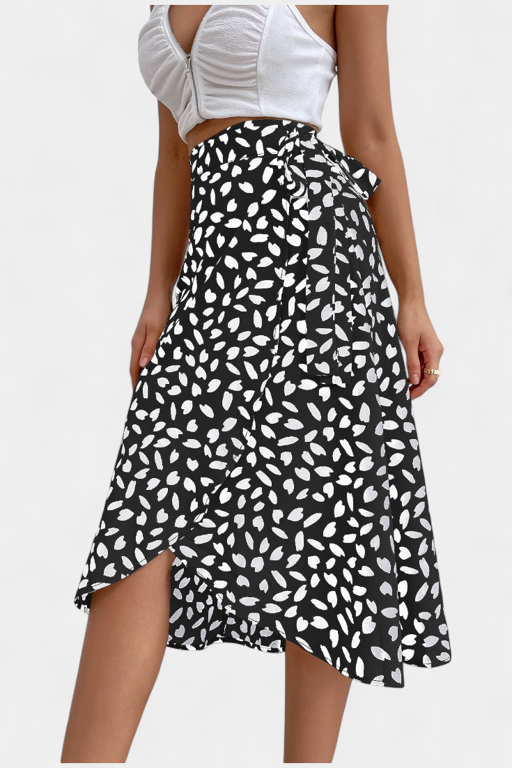 Jupe Enveloppante Boho Camila avec Imprimé Asymétrique