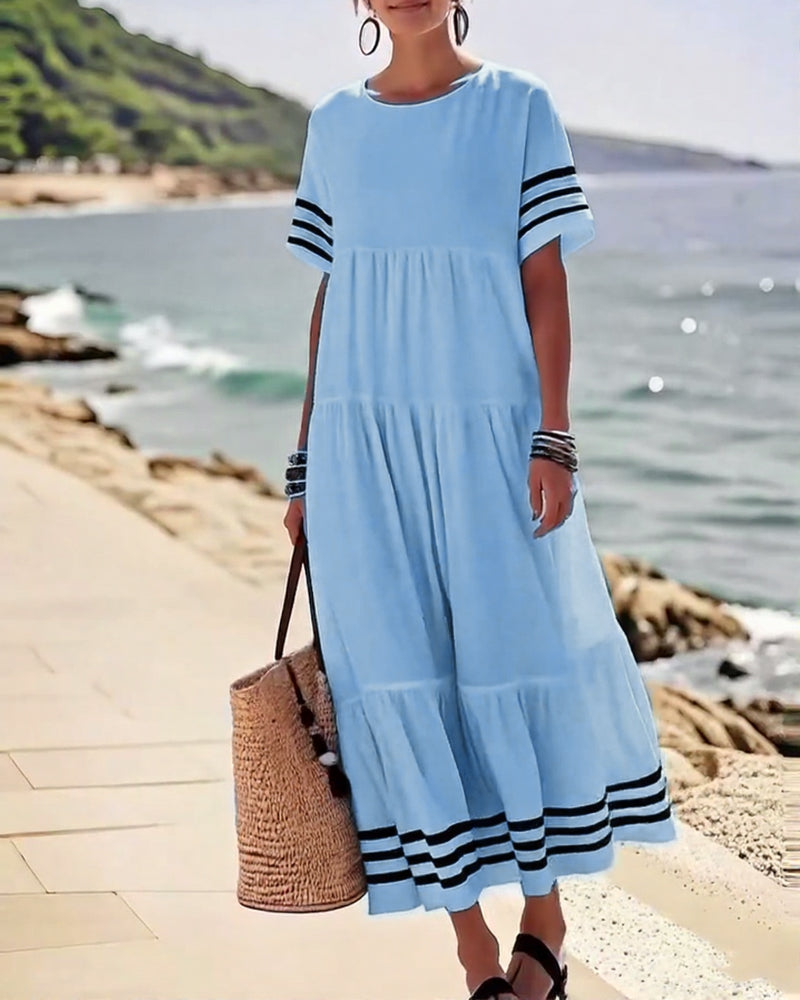 Robe Tendance Vacances Manches Courtes
