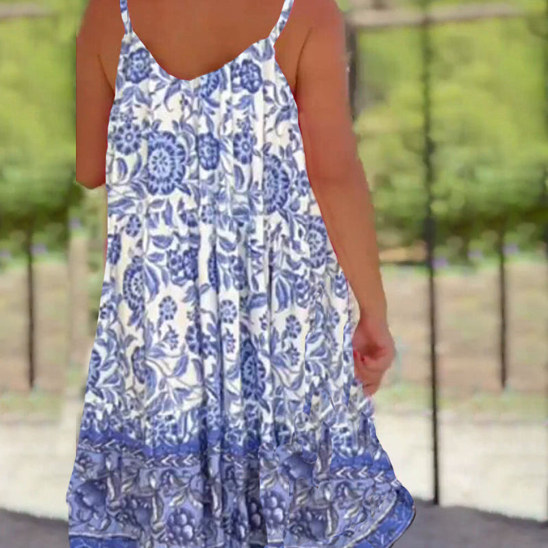 Belle robe caraco imprimée