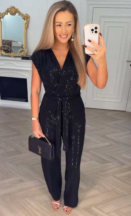 Jumpsuit uni avec détail de lien