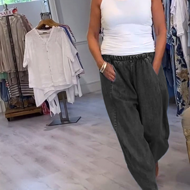 Jean Décontracté À Taille Élastique