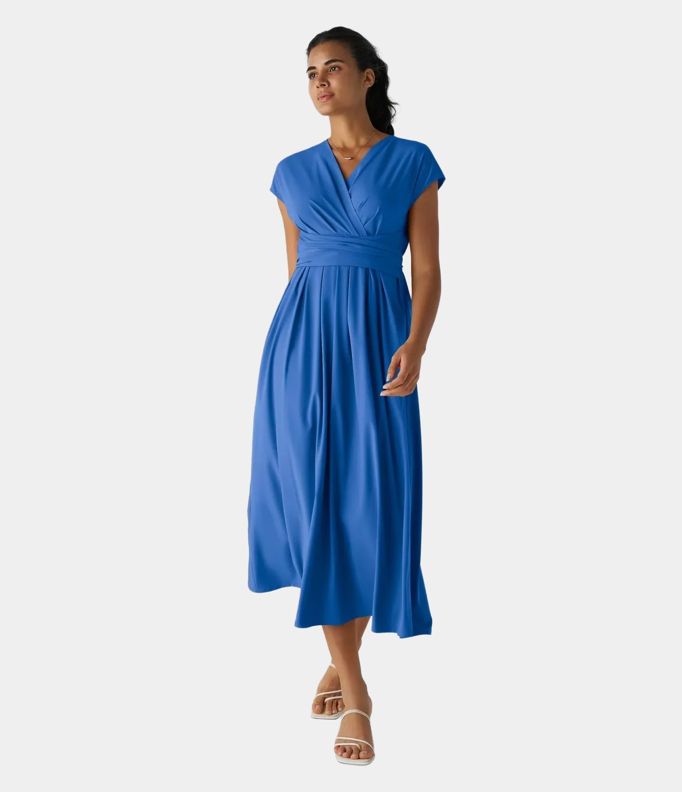 LYNN - Robe Croisée Élégante à Taille Haute