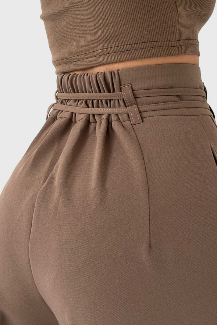 Sophie Pantalons à jambes larges avec cordons