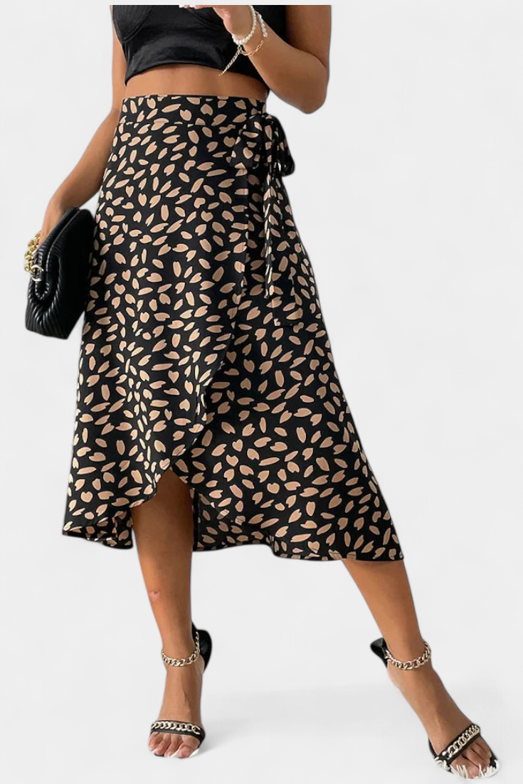 Jupe Enveloppante Boho Camila avec Imprimé Asymétrique