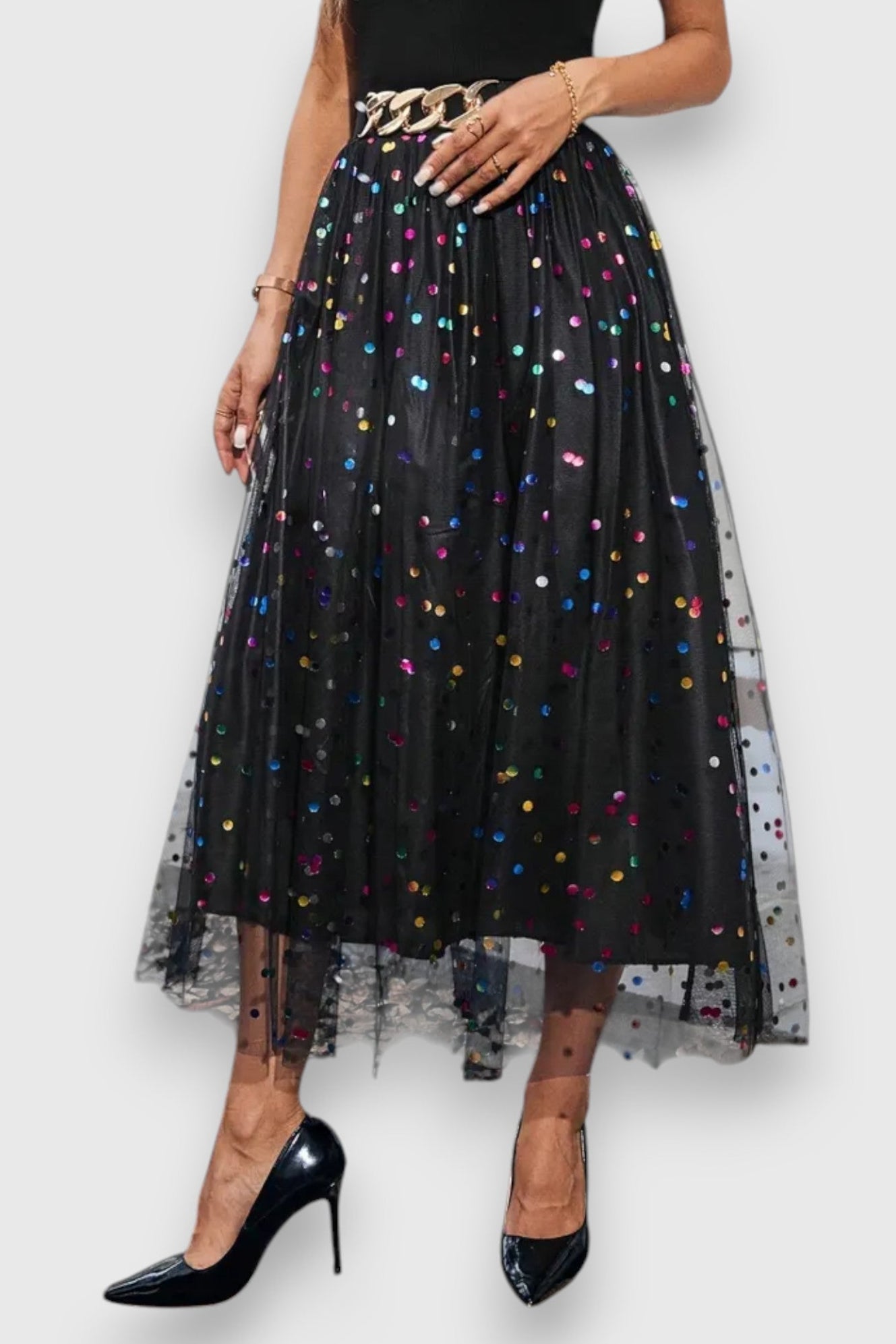 Jupe à Pois Colorée Claire