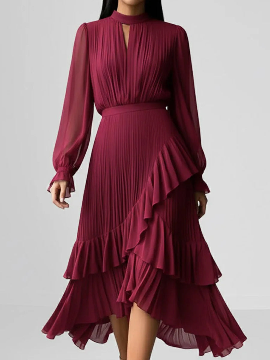 Robe en Chiffon Plissé Élégante