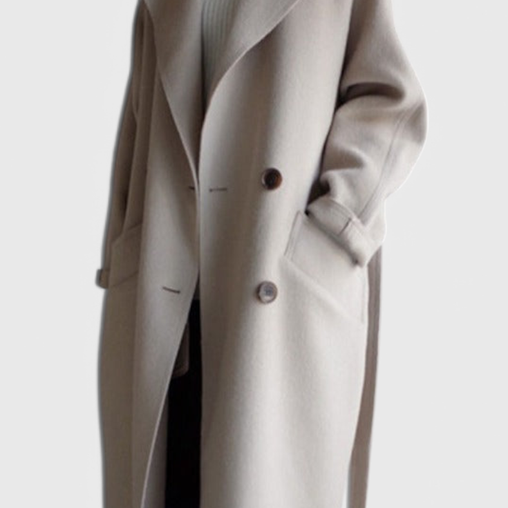 Clara™  | Manteau Long en Mélange de Laine