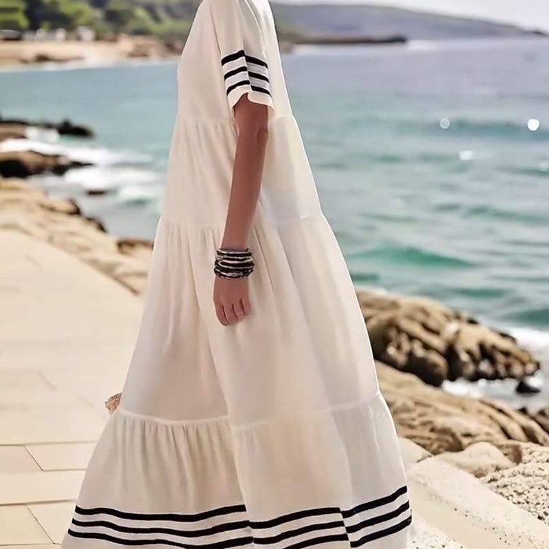 Robe Tendance Vacances Manches Courtes