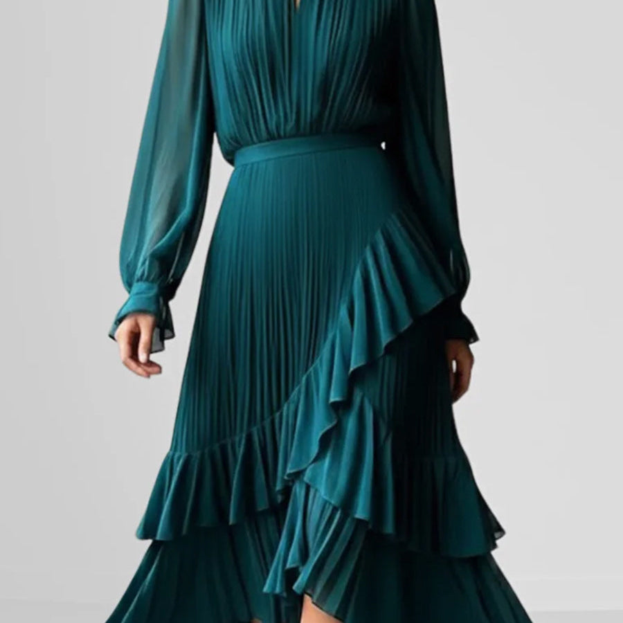 Robe en Chiffon Plissé Élégante