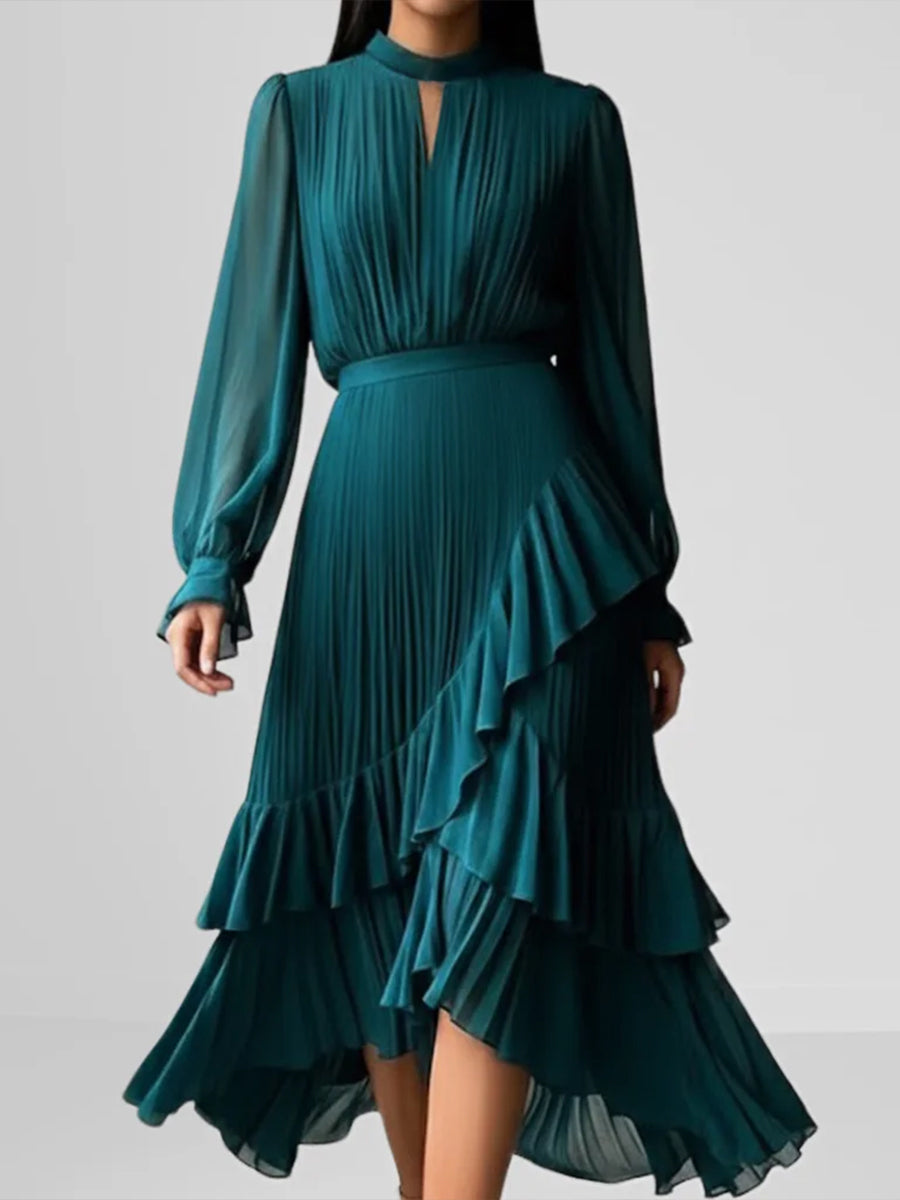 Robe en Chiffon Plissé Élégante