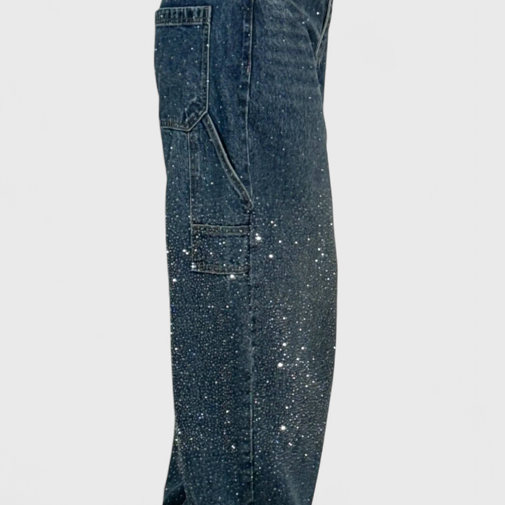 Jeans Cargo Balloon Dariya avec Brillance et Applications de Strass