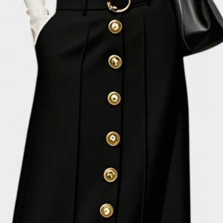 Jupe Ada à Boutons Ample avec Poches et Style Urbain