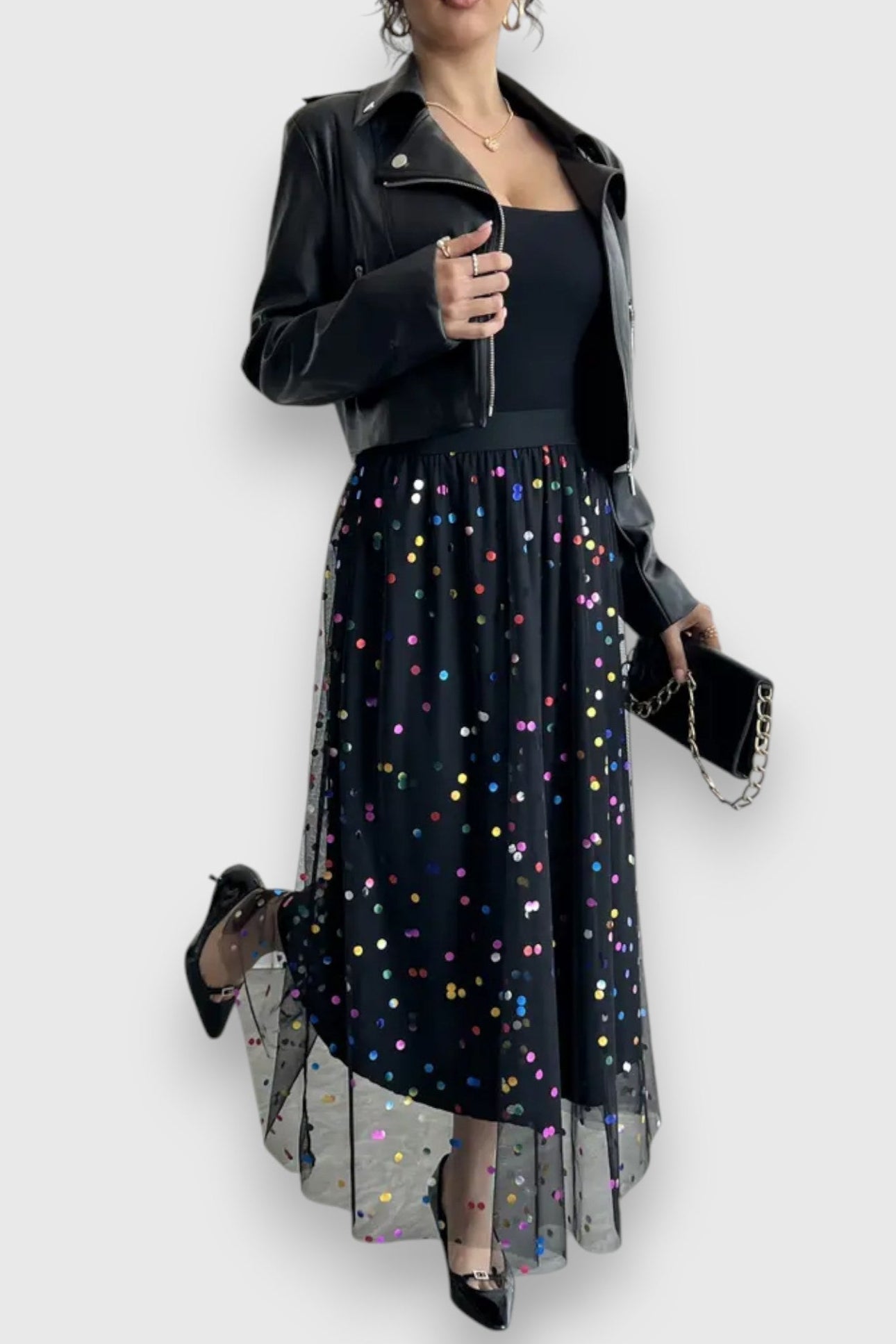 Jupe à Pois Colorée Claire