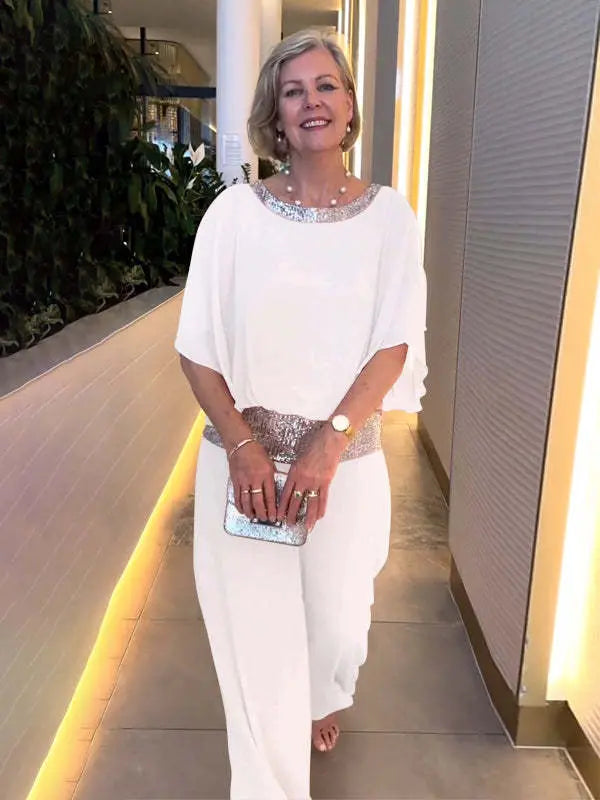 Lillian | Ensemble Élégant Chic à Manches Amples