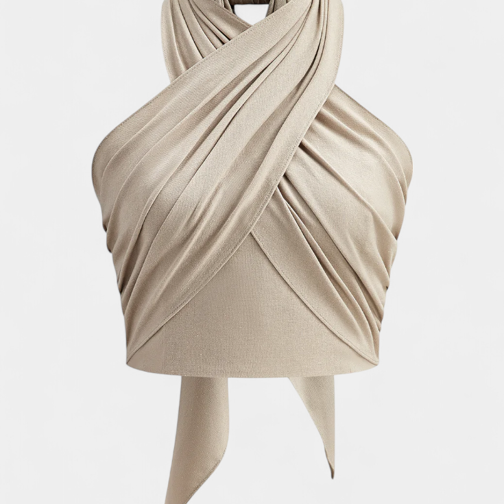 Lena | Top Croisé Sans Dos avec Nœud et Style Halter