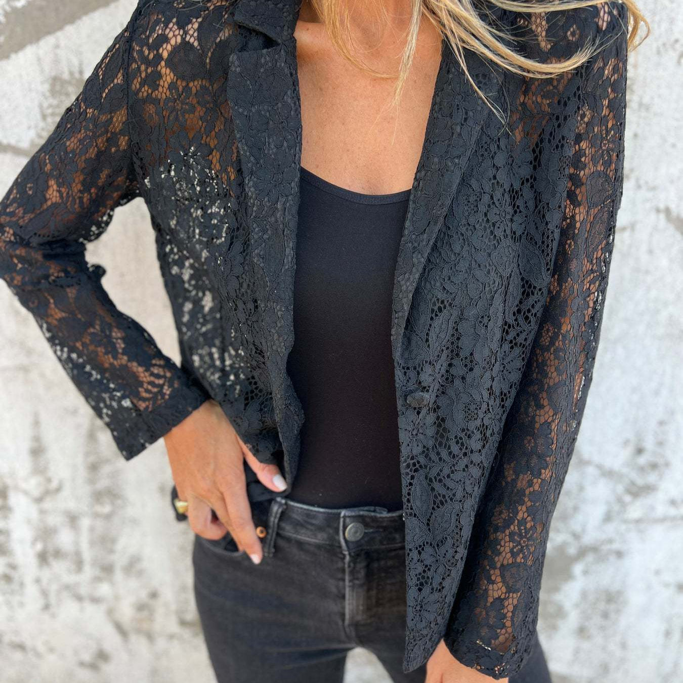 Jenny | blazer en dentelle élégant avec accents transparents