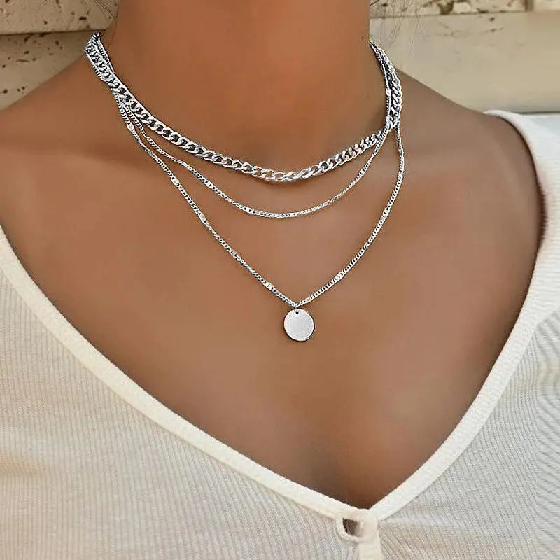 Collier plaqué or et argent
