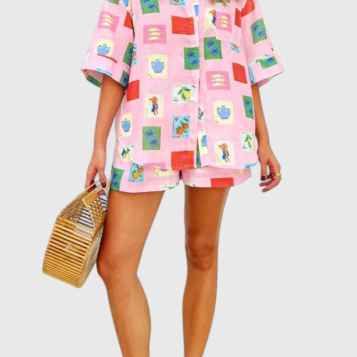 Paula Ensemble Imprimé Rose