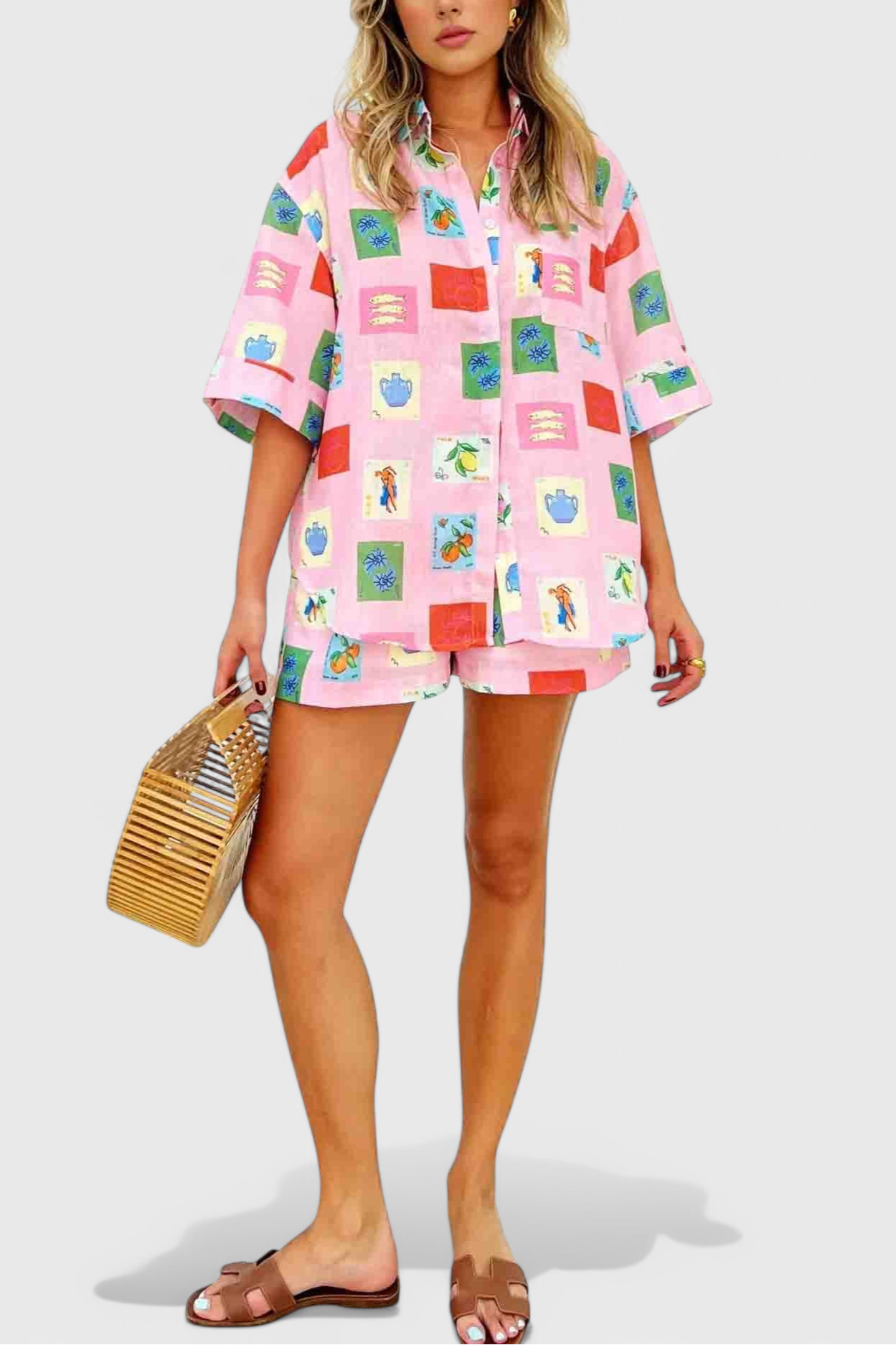 Paula Ensemble Imprimé Rose