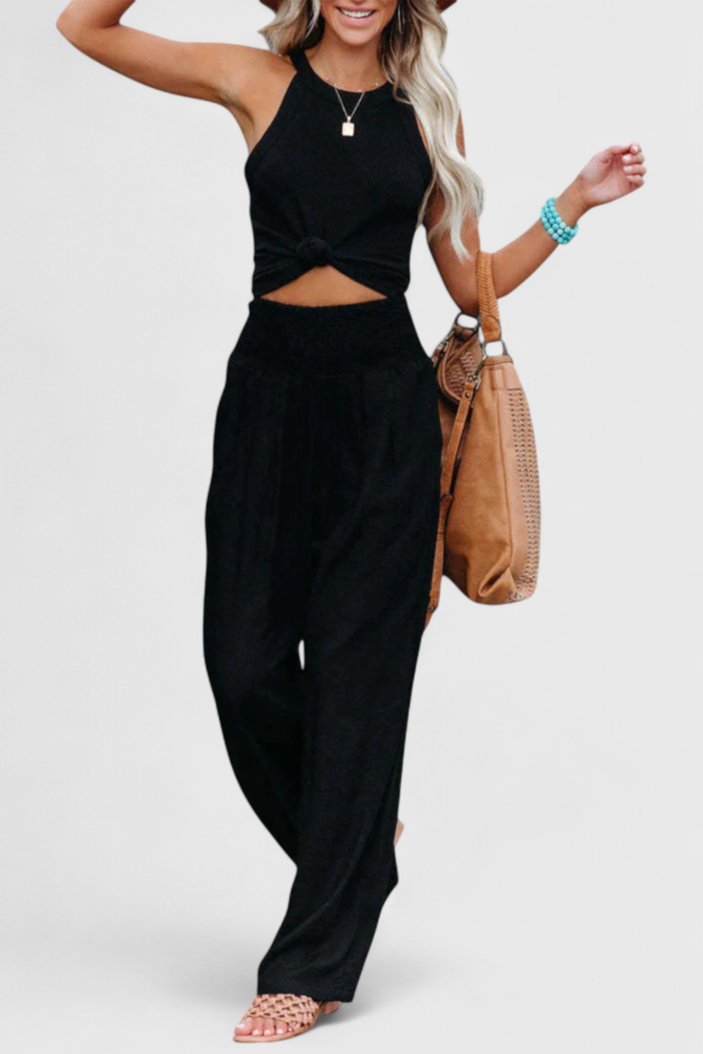 Pantalon en Coton et Lin Alexia avec Coupe Fluide et Élégance Naturelle