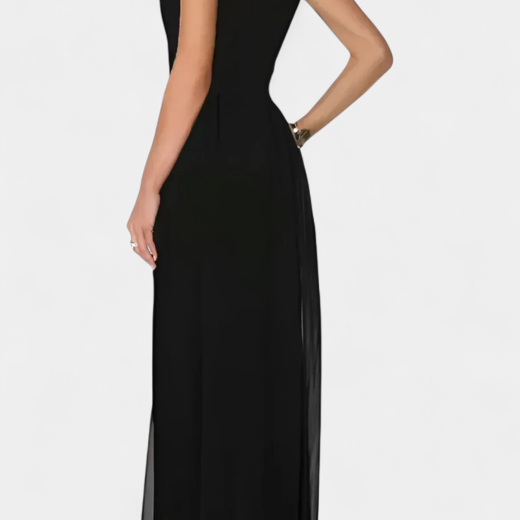 Nadia Mono Élégant sans Manches avec Transparence Frontal