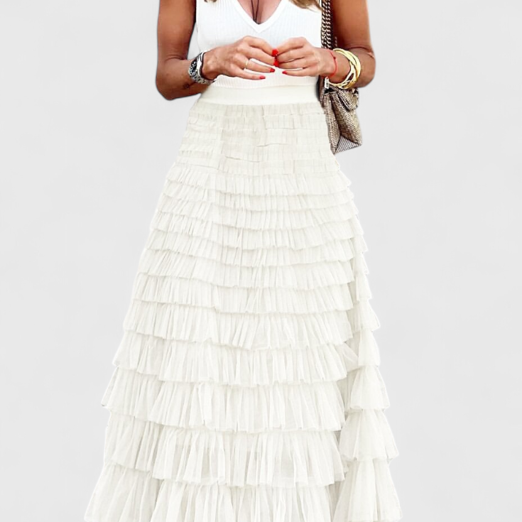 Jupe Longue en Tulle Vintage Capucine