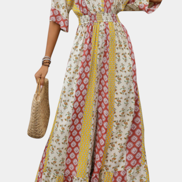 Ayana Mono Bohémien avec Manches Fluides