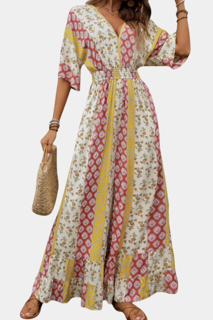 Ayana Mono Bohémien avec Manches Fluides