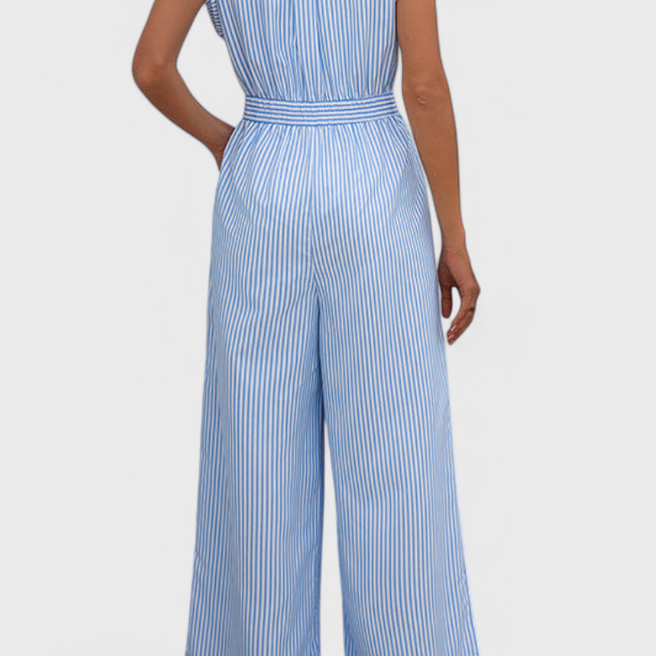 Inés Mono à Rayures à Jambes Larges