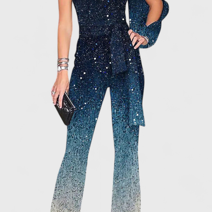 Cintia Mono Asymétrique avec Brillants Dégradés