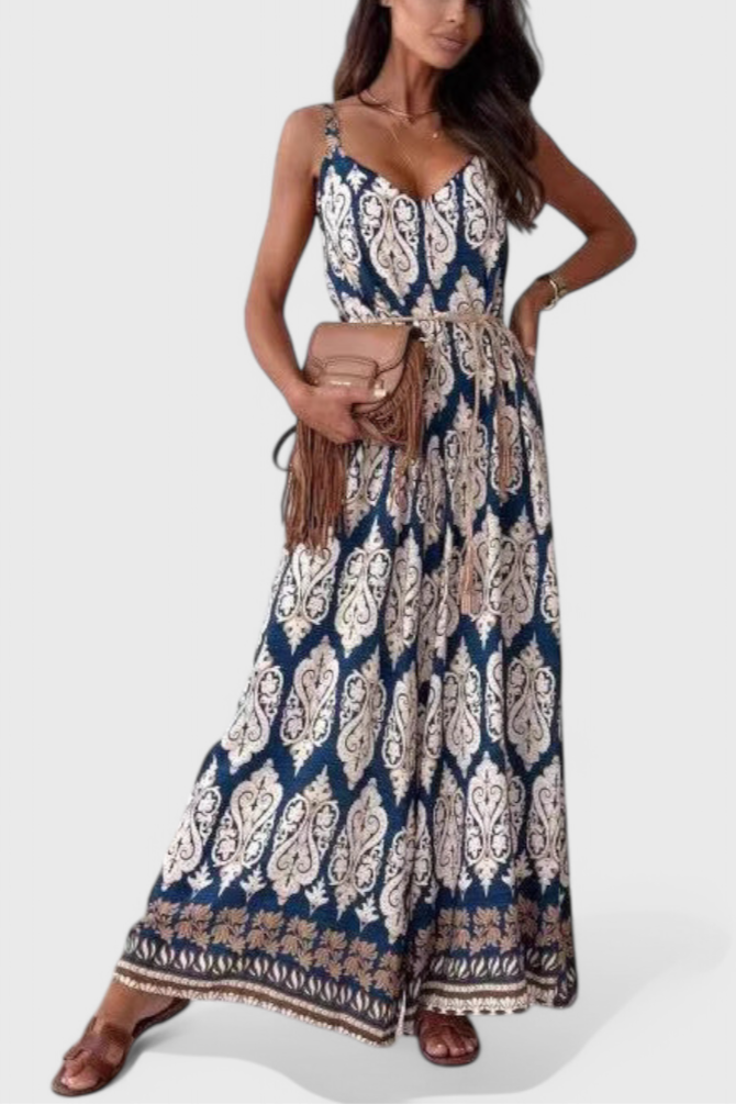 Gabriella Mono à Jambe Large avec Imprimé Audacieux