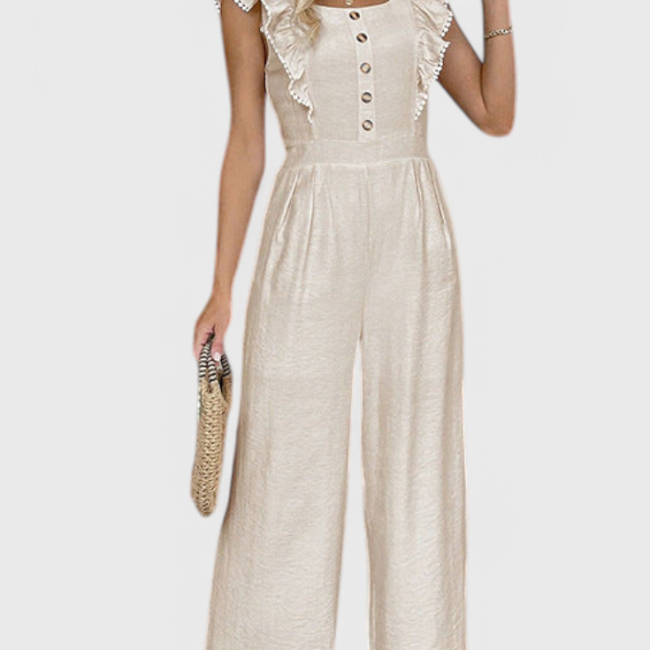 Amahle Mono en Lin avec Manches Volantes