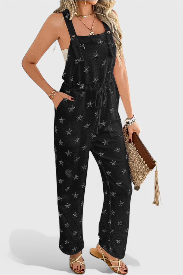 Bianca Mono Long Relaxé avec Imprimé d'Étoiles