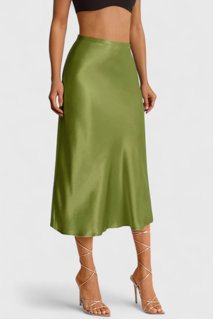 Jupe Midi Maxima avec Taille Haute